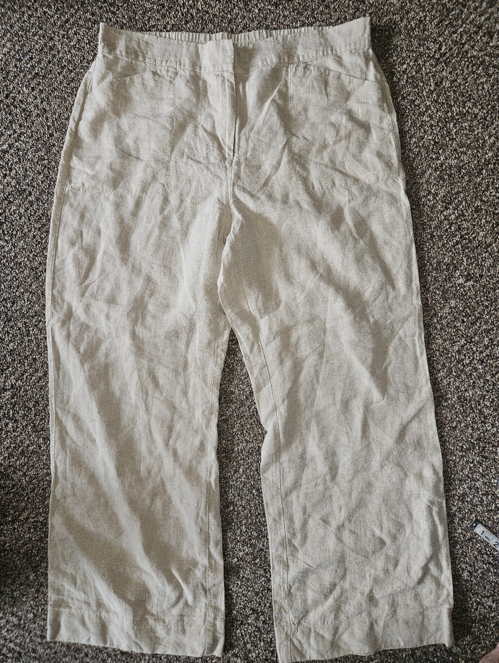 Chico's 100% Linen Wide Leg Flowy Pant Size 2.5 Or 14